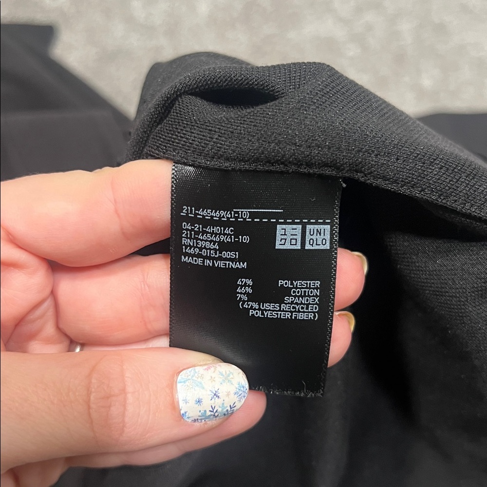 Uniqlo Jersey Relaxed Jacket Oversized Black Size Medium - Picture 6 of 6